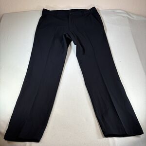 Under Armour Tech Golf Pants Mens 36x30 Black Tapered Stretch Chino